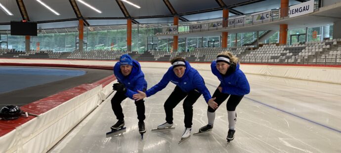 Afkoelen op het ijs in Inzell