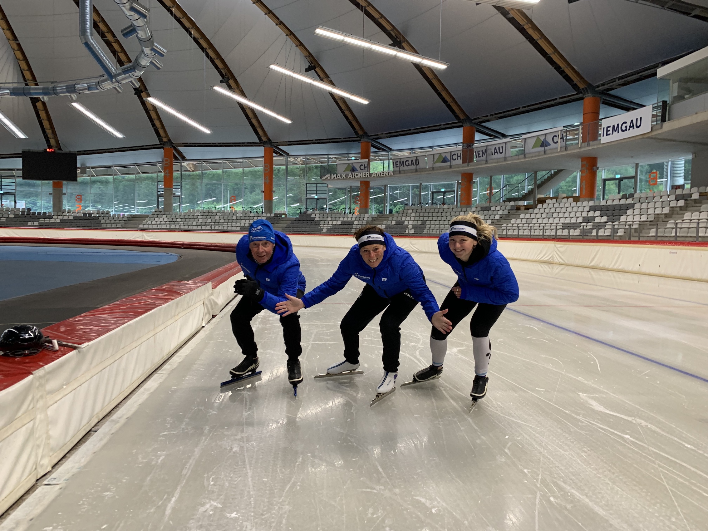 Afkoelen op het ijs in Inzell